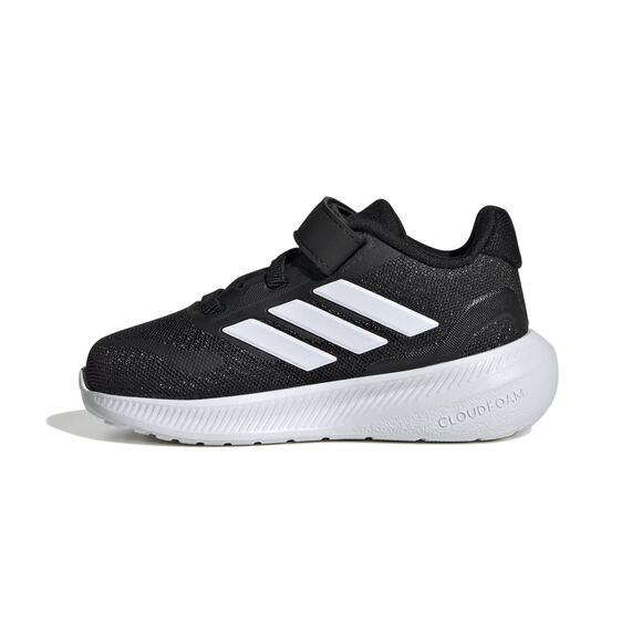 NWT Adidas Kids Run Falcon 5 Sneakers Toddler Size 8 Black White Unisex - Picture 1 of 7